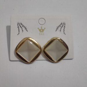 Square Earring with Stone